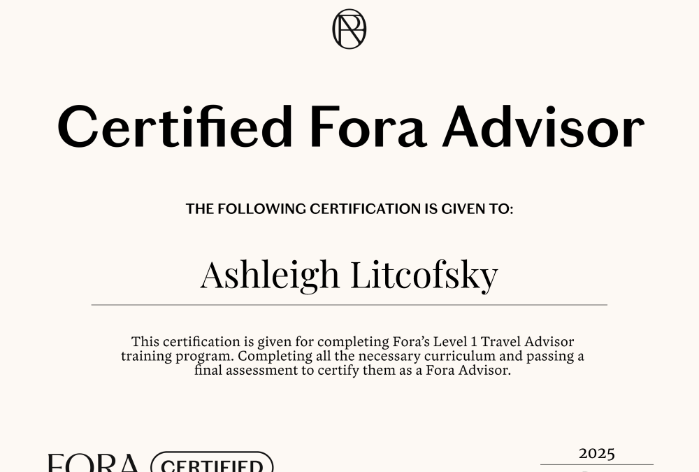 Travel Advisor Certification