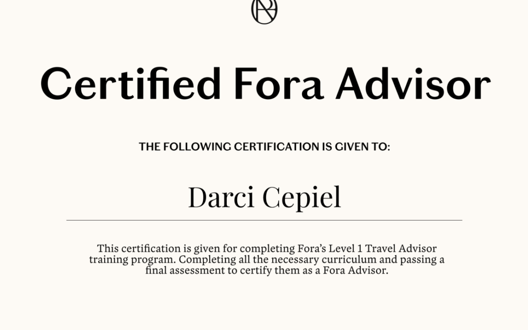 Darci Travel Agent Certification