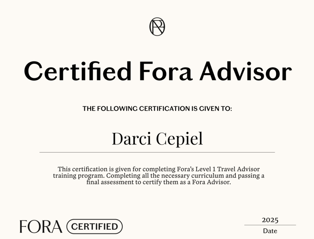 Darci Fora Certification