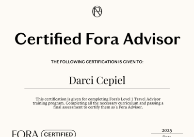 Darci Travel Agent Certification