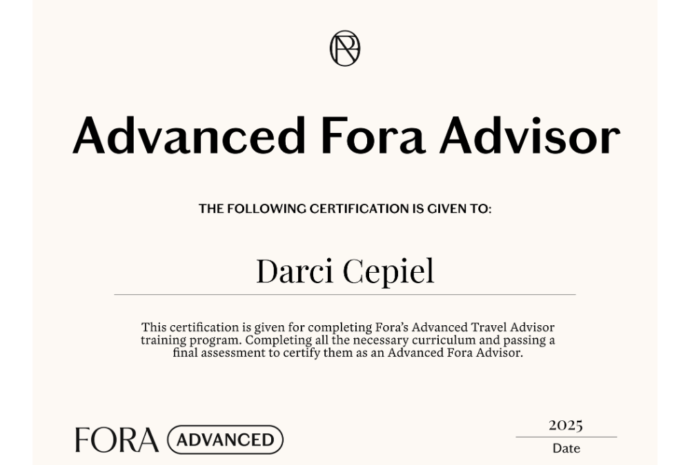 Darci Fora Advanced Certification