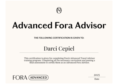 Darci Fora Advanced Certification